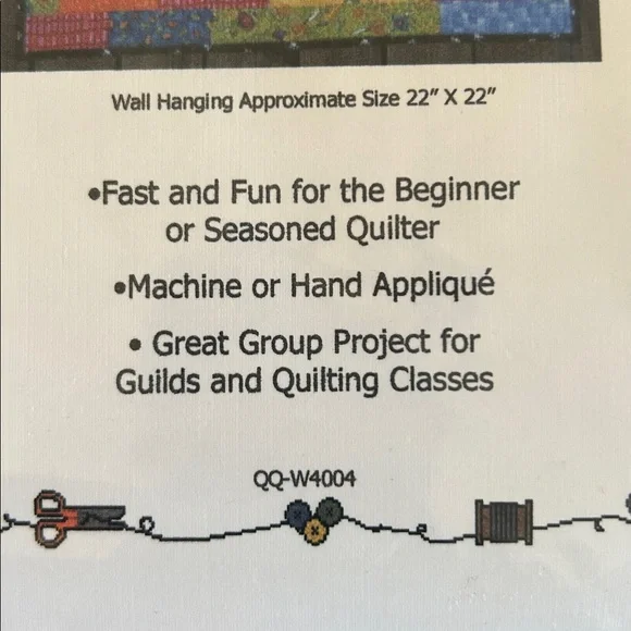 Quilting Kit- Quilted Quickies-Gotta Quilt Wall Hanging- New in Package - Picture 3 of 11
